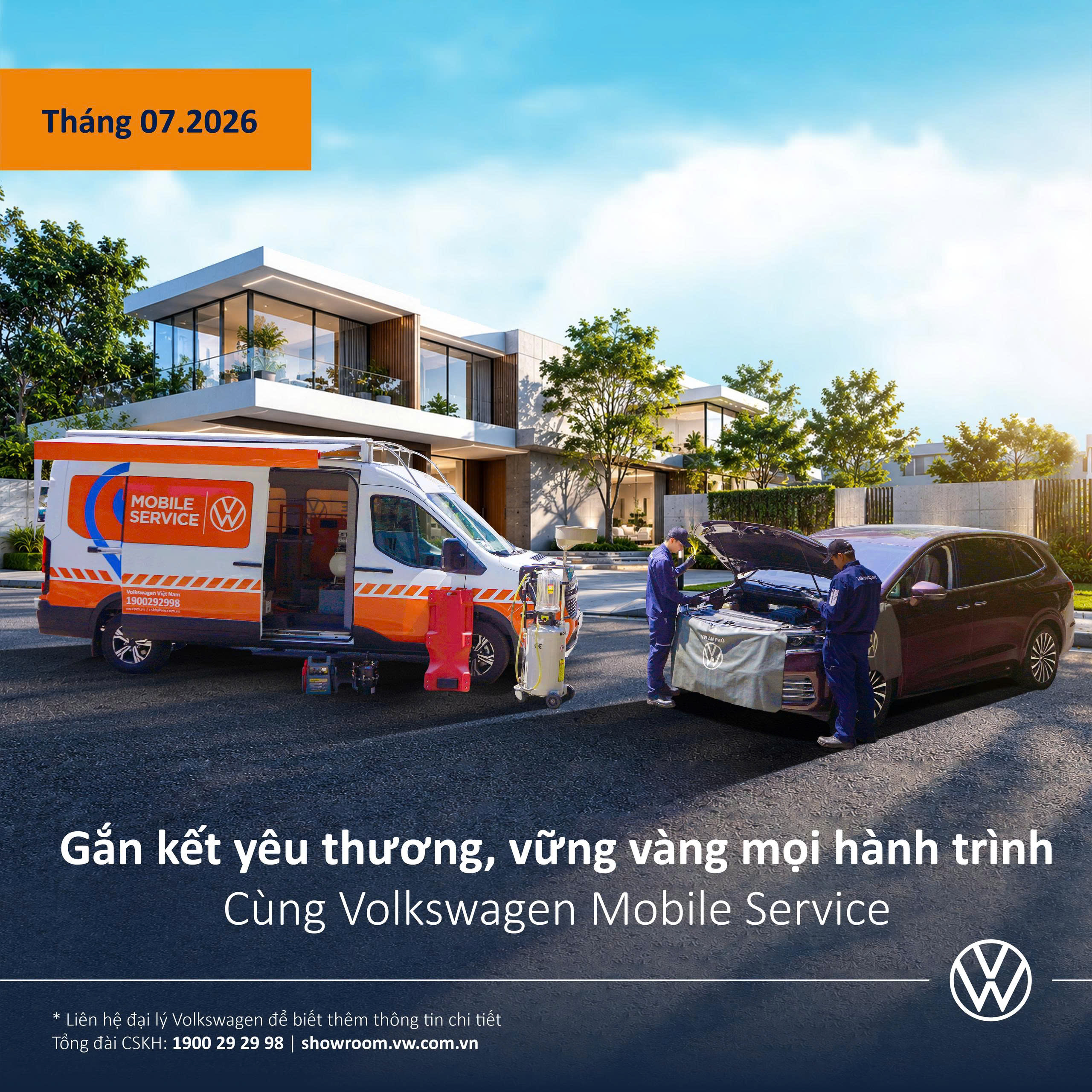 Hành trình bảo dưỡng lưu động Volkswagen Mobile Service tháng 7/2026